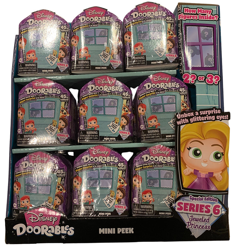 Disney Doorable series 6 mini peek (2-3 figures per box) (Sealed Case of 27)