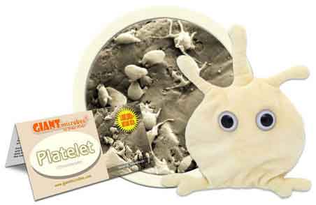 Giant Microbes Plush - Platelet (Thrombocyte) close up