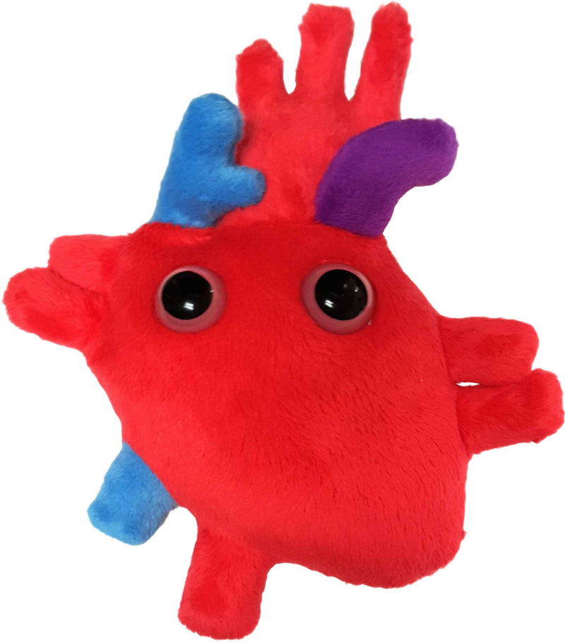 Giant Microbes Plush - Heart Organ open