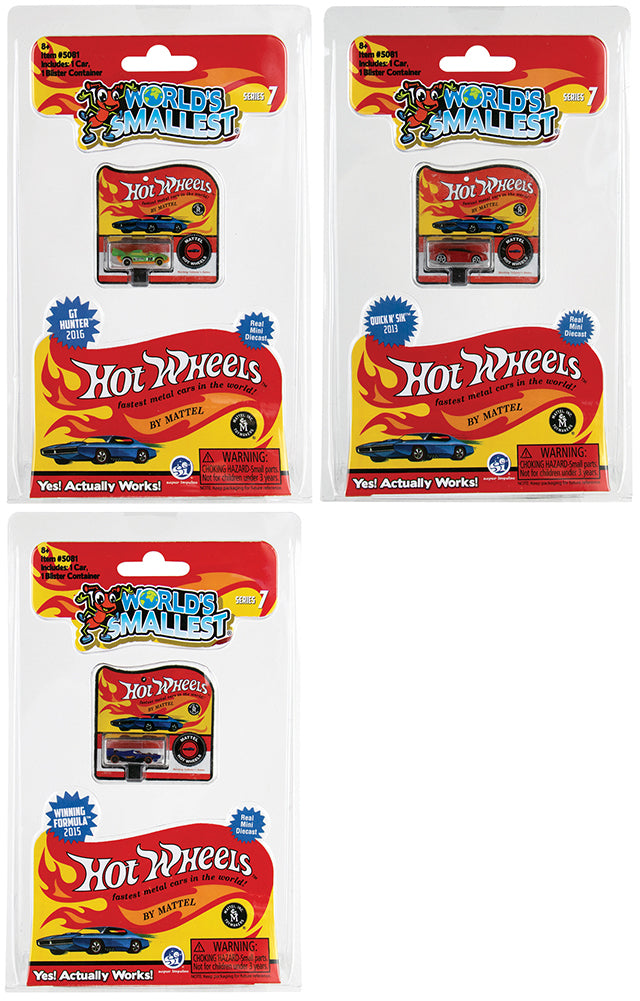 World's Smallest Hot Wheels - Series 7 - (Bundle of 3)