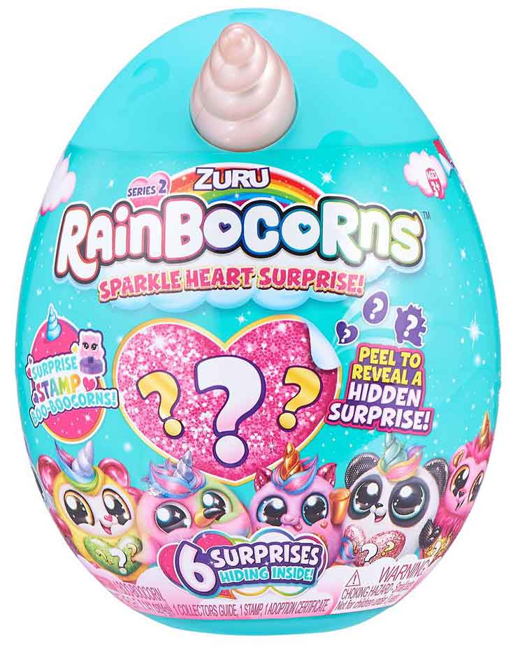 Rainbocorn Plush Sparkle Heart Surprise Series 2 - random selection (mini rainbocorn)