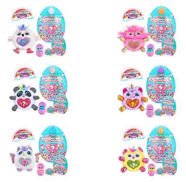 Rainbocorn Plush Sparkle Heart Surprise Series 2 - random selection (mini rainbocorn) Complete Set