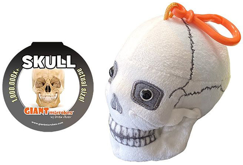 GIANTmicrobes Plush - Skull Key Chain Side