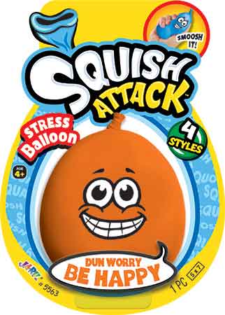 Squish Attack Stress Balloon orange