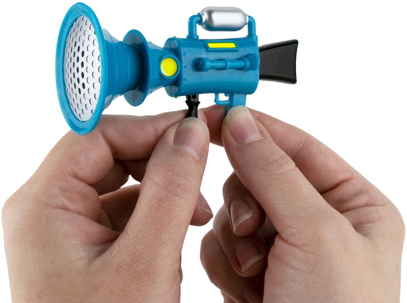 World’s Smallest Minions Fart Blaster in hand