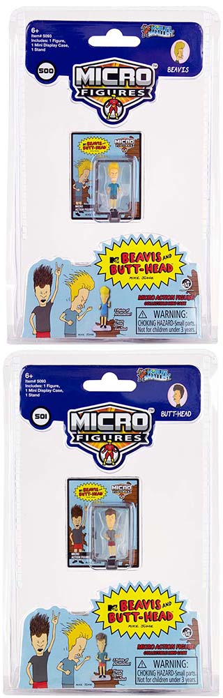 World’s Smallest Beavis and Butt-Head Micro Figures - Bundle of 2